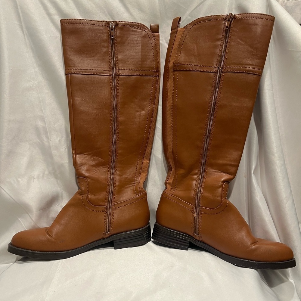 Liz Claiborne Camel Brown Roundup Riding Boots 6 - Picture 2 of 8